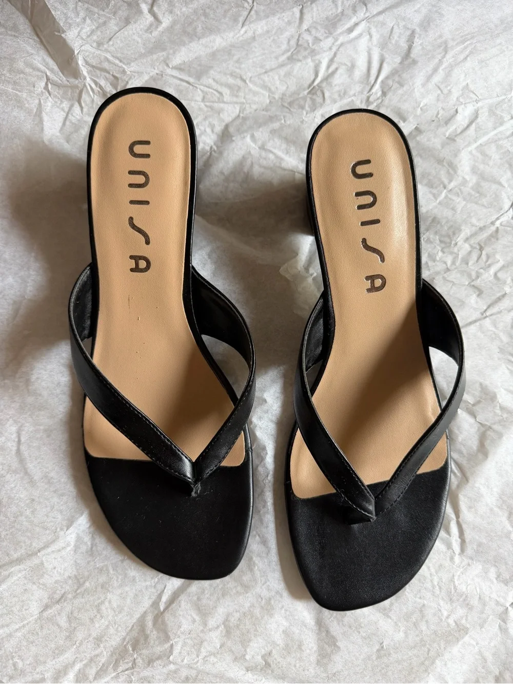 Black Block Heel Sandals W9